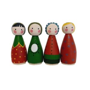Ручные деревянные куклы-палочки – Божьи коровки | Деревянные фигурки на тему природы