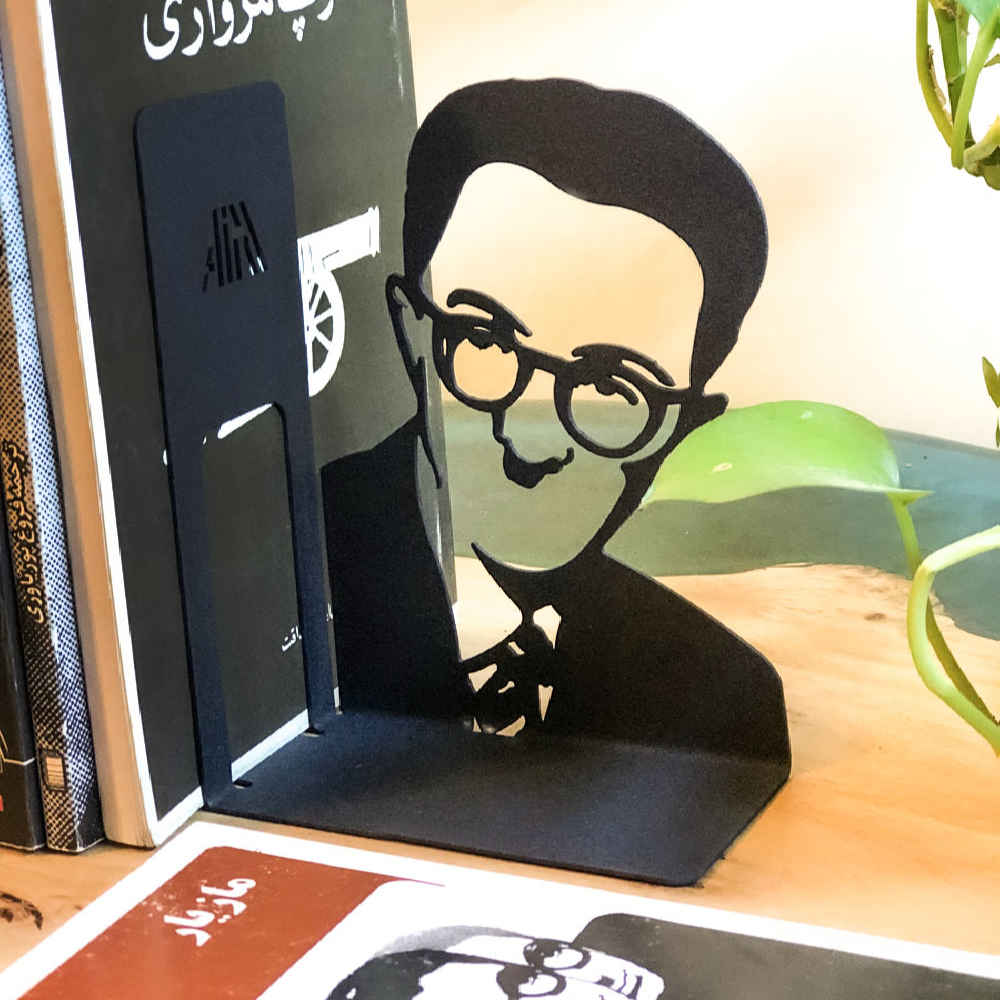 Металлическая книжная опора с портретом Садег Хедаята