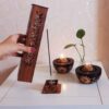 Деревянная подставка для благовоний — модель «Цветок» (набор 2 шт.)