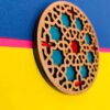 Набор из 2 геометрических деревянных подставок – Узор Афра, стиль бохо
