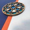 Набор из 2 геометрических деревянных подставок – Узор Дарья, стиль бохо