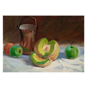 Натюрморт «Фрукты» (реализм, масло на картоне)