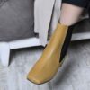 Серые кожаные ботинки челси (Модель 188)