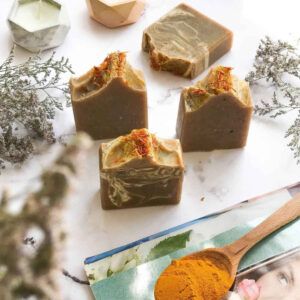 Натуральное мыло с куркумой для жирной кожи (6 шт.)