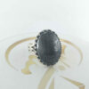 Исламское серебряное кольцо с гематитом для мужчин, модель Аббас