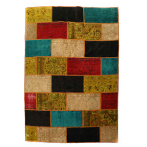 Винтажный ковёр-пэчворк «Радуга» (Area Rug)