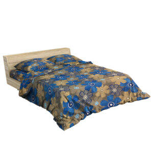 Синий двуспальный пододеяльник «Фелора»