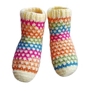 Персидские носки из хлопка ручной вязки для женщин, модель «Рэйнбоу»