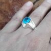 Мужское серебряное кольцо с голубым топазом «Дара»