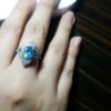Серебряное кольцо с голубым топазом для женщин «Дорна»
