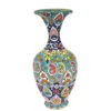 Декоративная ваза ручной росписи с персидской эмалью Минакари, традиционный узор Пейсли в расклешённой форме