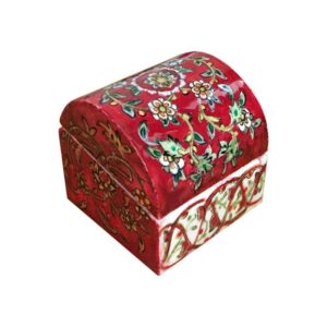 Костяная шкатулка ручной работы «Тазхиб» (красная)
