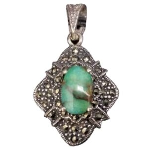 Персидский серебряный кулон с бирюзой «Аса»