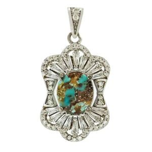 Персидский серебряный кулон с бирюзой «Фарах»