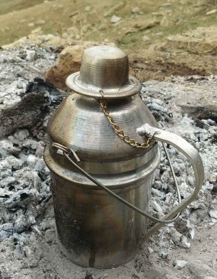 Компактный походный чайник 0,8 л (металл)