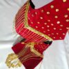 Персидский жилет ручной работы Дана, красный бархат