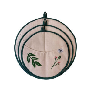 Набор Дамкони «Цветение» — 3 кремовых чепчика