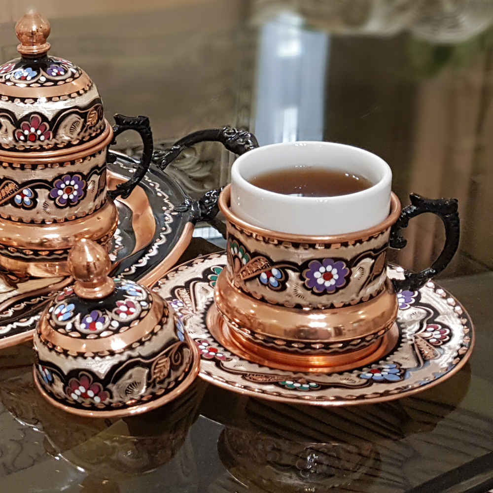 Персидская чашка для эспрессо с блюдцем Минакари