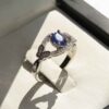 Серебряное кольцо с синим рубином для помолвки «Блисс» – для женщин Каманд