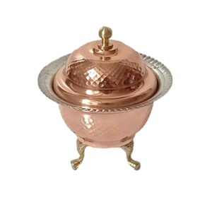 Медная сахарница ручной чеканки (традиционный стиль)