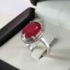 Серебряное кольцо с красным рубином «Кияна Ашки» (Помолвка)