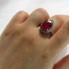 Серебряное кольцо с красным рубином «Кияна Ашки» (Помолвка)