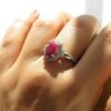 Серебряное кольцо «Кияна Дорса» с красным рубином