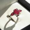 Серебряное кольцо «Кияна Сина» с красным рубином