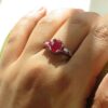 Серебряное кольцо «Кияна Сина» с красным рубином