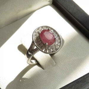Серебряное кольцо с красным рубином для помолвки «Блисс» – для женщин Кияна Табан