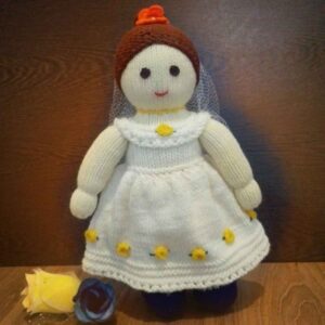 Кукла амигуруми «Невеста» — белая мягкая игрушка