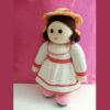 Белая кукла амигуруми «Дочка» — мягкая ручная игрушка