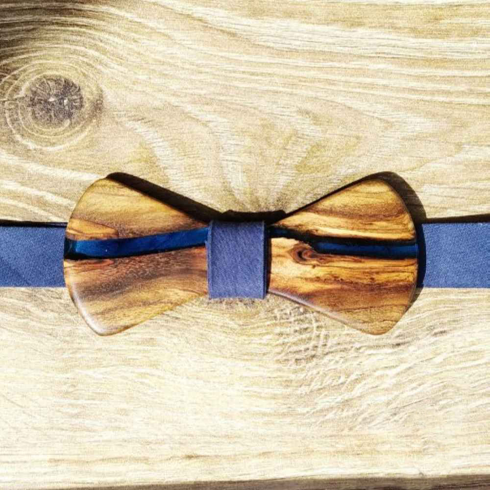 Деревянный галстук-бабочка ручной работы — модель «Шамим»
