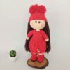 Кукла амигуруми «Красная девочка» — игривая мягкая игрушка