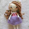Кукла амигуруми «Рапунцель» — фиолетовая мягкая игрушка