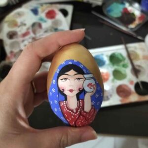 Элегантные керамические яйца Хафтсин «Бану» (коричневый)