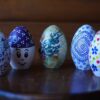 Синее декоративное яйцо «Рахиль» для Хафт-сина