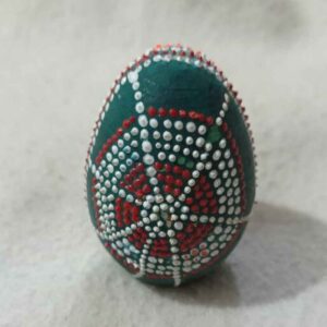 Глиняное яйцо «Хатун» с росписью (коричневое)