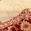 Персидский ковер ручной работы (Йезд, Доран, минималистичный, чистый центр и кайма) — кремовая шерсть