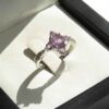 Серебряное кольцо с аметистом «Сара» (Помолвочное)