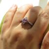 Серебряное кольцо с аметистом «Сара» (Помолвочное)