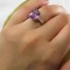 Серебряное кольцо с аметистом «Махшид» (Сияние Луны)