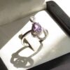 Классическое серебряное кольцо с фиолетовым аметистом