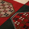 Персидский ковер ручной работы (Хорасан, Райка, геометрический ромб) — красная шерсть