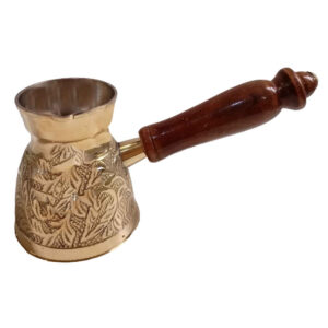 Латунная турка с гравировкой «Беренджи» (2–3 чашки)