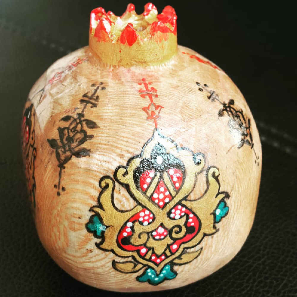 Персидские подставки для благовоний из дерева – модель Гранат (набор из 2 шт.)