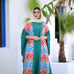 Элегантная абайя с рукавами «крылышки» (мягкий креп)