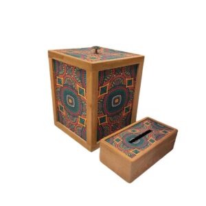 Персидский деревянный набор для мусора и салфетница Сонати
