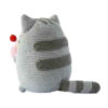 Вязаная игрушка Амигуруми «Элегантная кошка» — серая