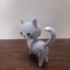 Вязаная игрушка Амигуруми «Маленькая кошка» — серый хлопок